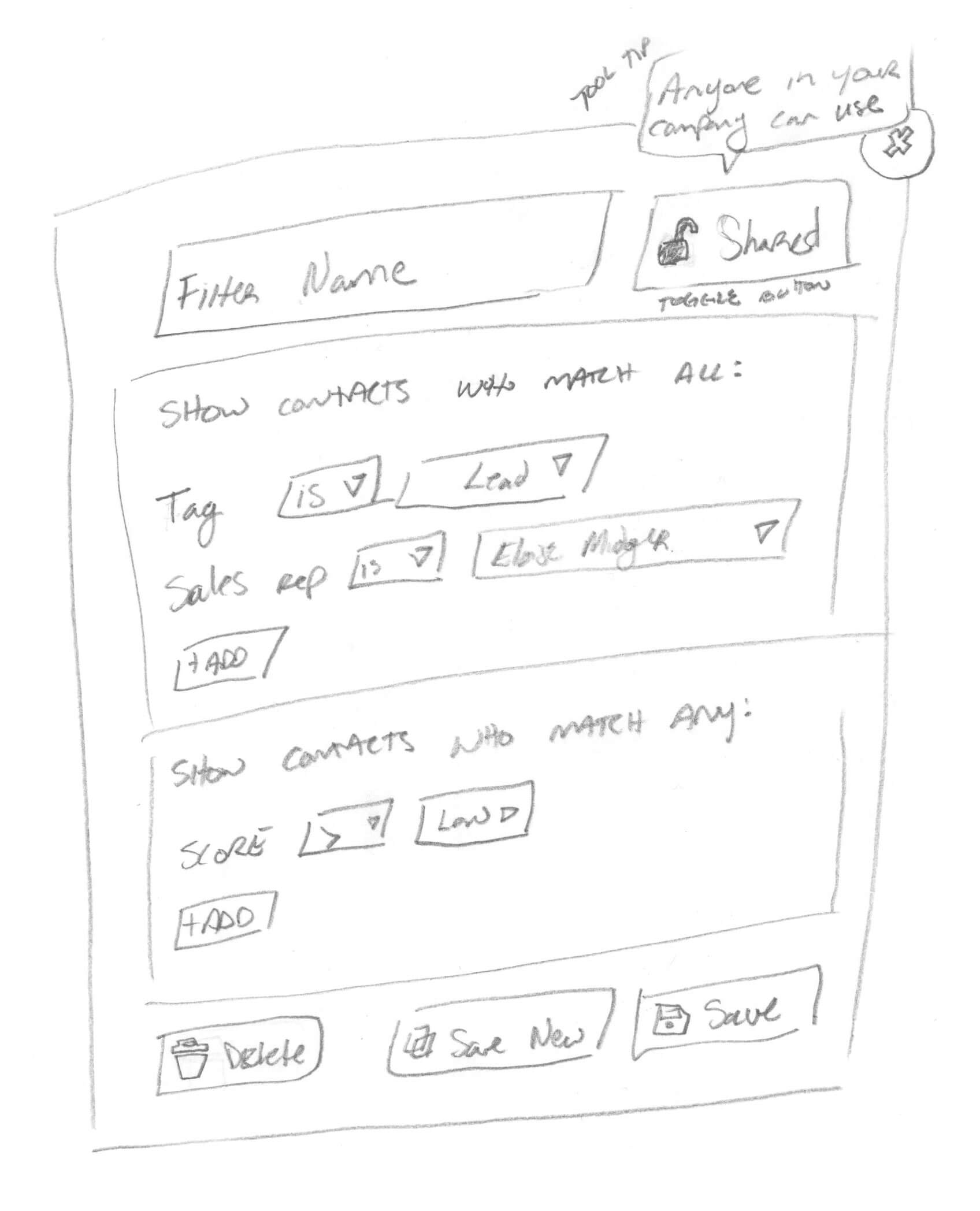 Contact Filter Concept Sketch